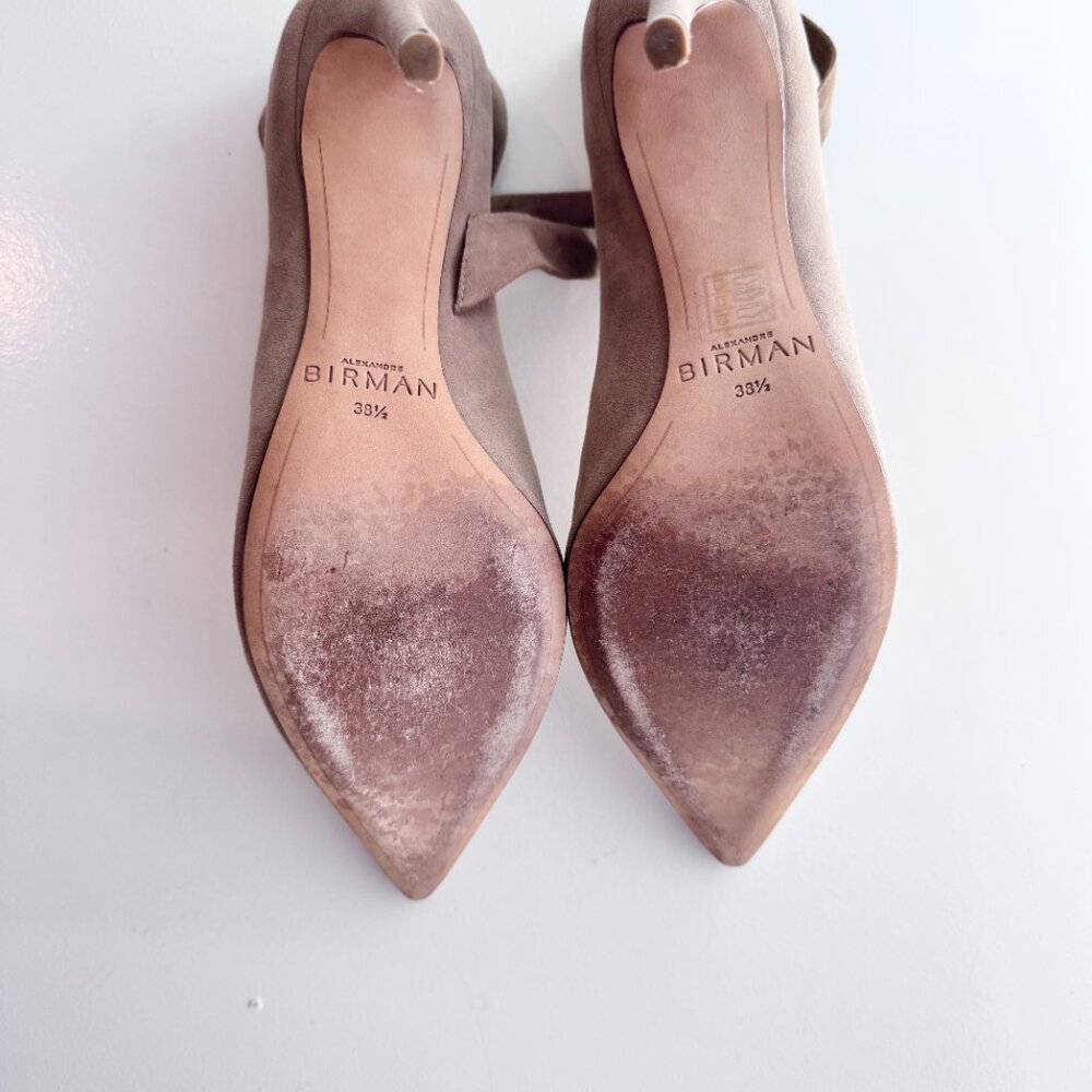 Alexandre Birman Suede T-Strap Pumps Heels Size 38.5 Designer - Picture 6 of 14
